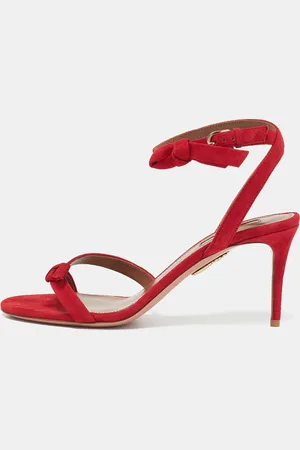 Aquazzura Suede Passion Ankle Strap Sandals Size 37