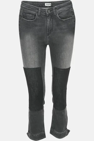 Zadig & Voltaire Grey Denim Skinny Eva Patch Jeans S Waist 25"