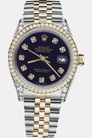Rolex Customised Diamond 18K Yellow Gold Stainless Steel Datejust 116233 Automatic Men