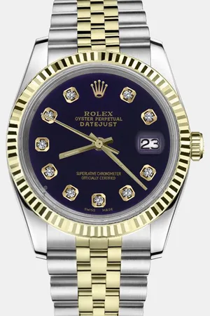 Rolex Customised Diamond 18K Yellow Gold Datejust 16013 Automatic Men