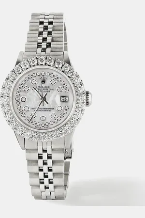 Rolex Customised MOP 2CT Diamond Stainless Steel Datejust Automatic Women