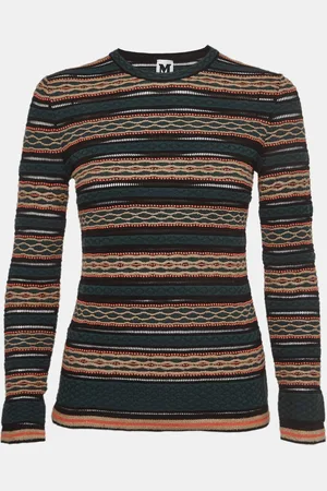 M Missoni Patterned Knit Long Sleeve Sweater Top L