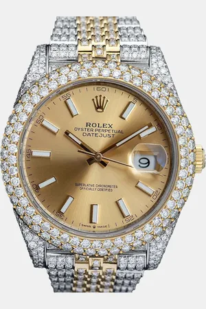Rolex Customised Champagne Diamond 18K Yellow Datejust Automatic Men