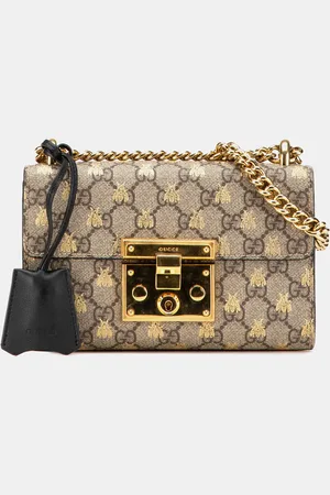 Gucci GG Supreme Canvas Bee Padlock Small Crossbody Bag