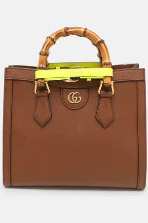 Gucci Leather Small Bamboo Diana Tote