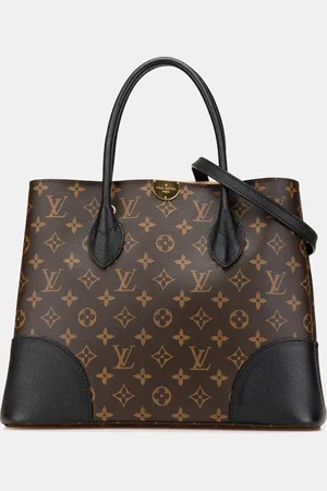 LOUIS VUITTON /Black Monogram Canvas Flandrin Tote Bag