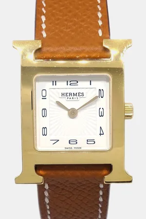 Hermès Yellow Gold Plated Stainless Steel Heure H Quartz Women