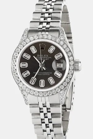 Rolex Customised Diamond Stainless Steel Datejust Automatic Women