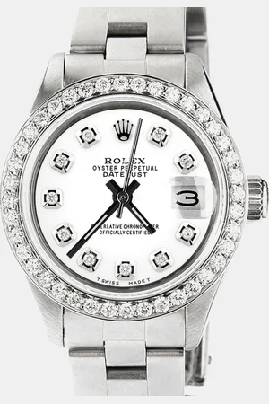Rolex Customised Diamond Stainless Steel Datejust Automatic Women