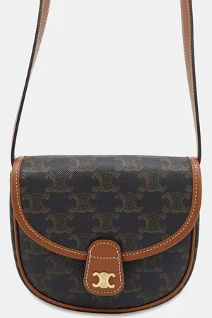Céline Busas Shoulder Bag Pvc Coated Canvas Leather Size Mini