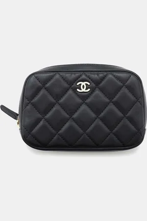 CHANEL Lambskin Matelasse Classic Pouch