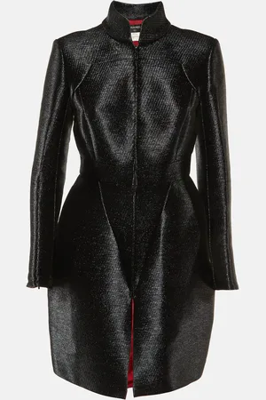 CHANEL Black Nylon Zip-Up Shanghai Coat M