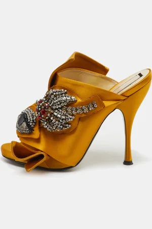 Nº21 Nº21 Satin Embellished Ronny Knot Mules Size 40