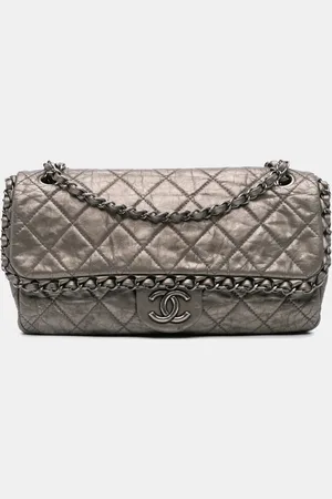 CHANEL Medium Aged Calfskin Chain Me Flap Bag