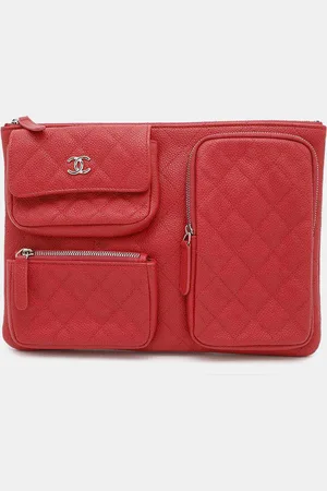CHANEL Caviar Leather Multi-Pocket Business Bag
