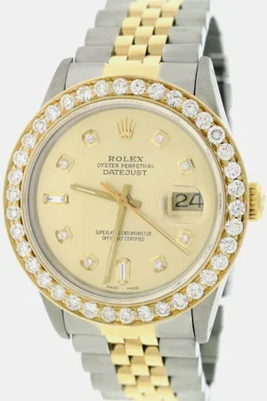 Rolex Customised 2.70CT Diamond 18K Yellow Stainless Steel Datejust Automatic Men