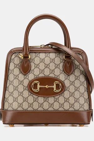 Gucci Beige/ Small GG Supreme Horsebit 1955 Satchel Bag