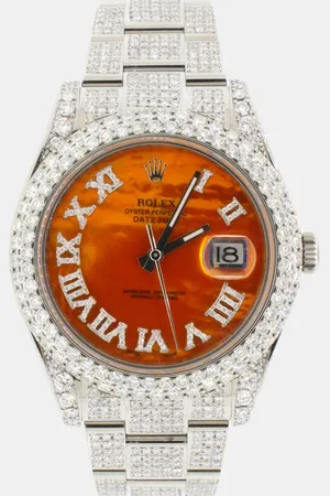 Rolex Customised MOP 13.1CT Diamond Stainless Steel Datejust II 116300 Automatic Men