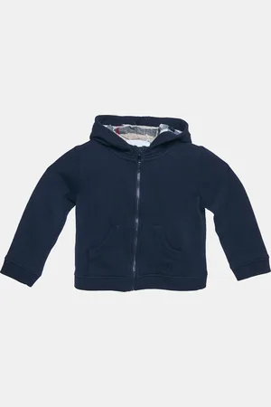Burberry Children Kids Cotton Knit Zip-Up Hooded Jacket 2 Yrs