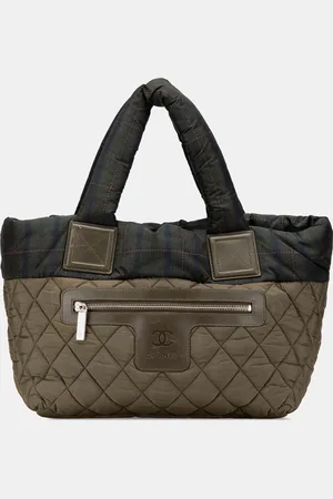 CHANEL Olive Nylon Small Coco Cocoon Tote Bag