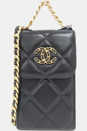 CHANEL Leather 19 Phone Case Bag