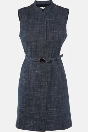 Dior Cotton Blend Belted Sleeveless Dress M