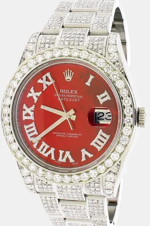 Rolex Customised MOP 11CT Diamond Stainless Steel Datejust II 116300 Automatic Men
