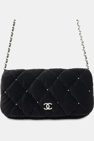 CHANEL Velvet Chain Shoulder Bag