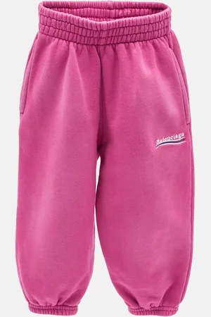 Balenciaga Fuchsia Cotton Knit Political Campaign Joggers 2 Yrs