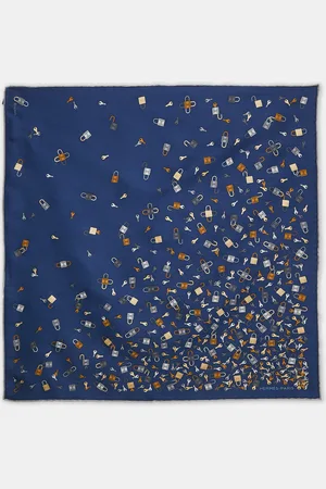 Hermès Hermès Bleu Silk Twill N