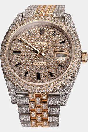 Rolex Customised 30.00CT Diamond 18K Yellow Date 126333 Automatic Men