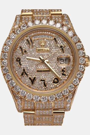 Rolex Customised Diamond 18K Yellow Day-Date 118238 Automatic Men