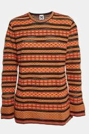 M Missoni /Multicolor Patterned Knit Long Sleeve Top L