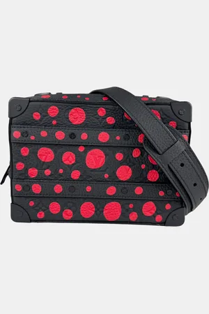 LOUIS VUITTON And Red Leather Soft Trunk Shoulder Bag