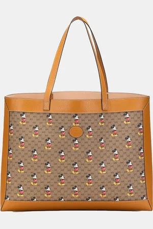 Gucci Coated Canvas Disney GG Supreme Mickey Mouse Micro Tote Bag