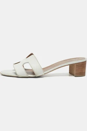 Hermès Leather Oasis Slide Sandals Size 40.5
