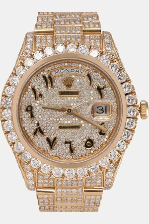 Rolex Customised Diamond 18K Yellow Day-Date 228238 Automatic Men
