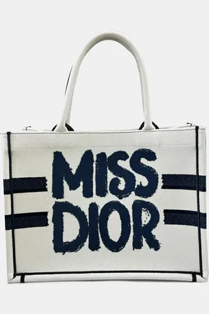 Dior Canvas Miss Graffiti Book Tote Bag