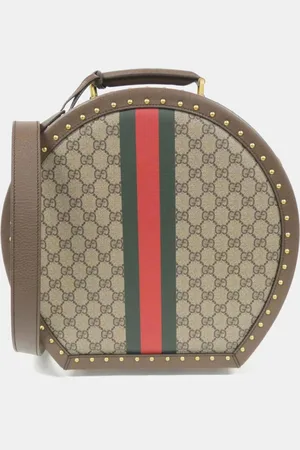 Gucci Neutrals GG Supreme Small Savoy Hat Case