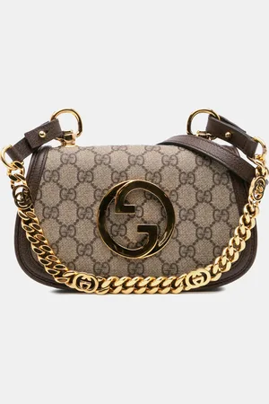 Gucci Brown Mini GG Supreme Blondie Satchel Bag