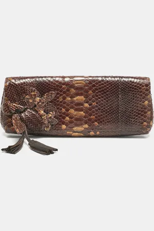 Gucci Ombre Python Tassel Clutch
