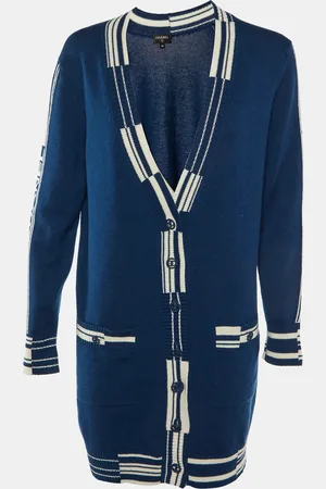 CHANEL Cashmere Knit Long Cardigan M
