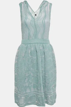 M Missoni Shell Pattern Lurex Knit Flared Midi Dress M
