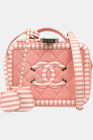 CHANEL Caviar Leather Filigree Vanity Shoulder Bag