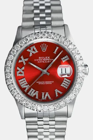 Rolex Customised Diamond Stainless Steel Datejust 16014 Automatic Men