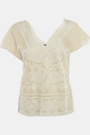 M Missoni Patterned Lurex Knit V-Neck Top M