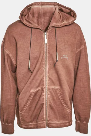 A-cold-wall* Washed Cotton Knit Zip-Up Hooded Jacket XL