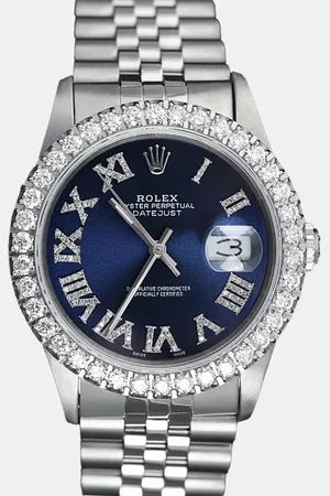 Rolex Customised Diamond Stainless Steel Datejust 16014 Automatic Men