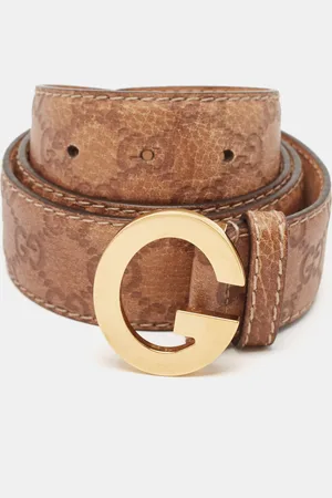 Gucci Ssima Leather G Buckle Belt 90CM