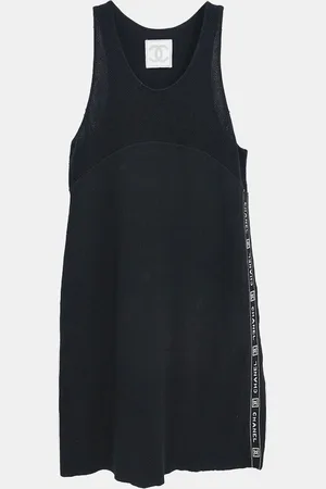 CHANEL Cotton Sport Line Sleeveless Dress Women Size 38